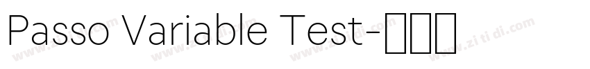 Passo Variable Test字体转换 Passo Variable Test字体转换